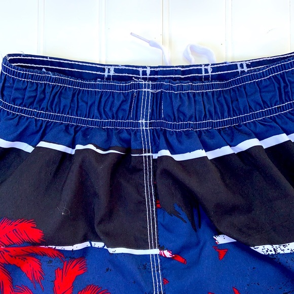 Joe Boxer Hawaiian Print Swim Trunks Bathing Suit Sz 10… - Picture 8 of 11